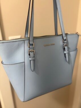 Michael Kors Powder Blue Leather Tote